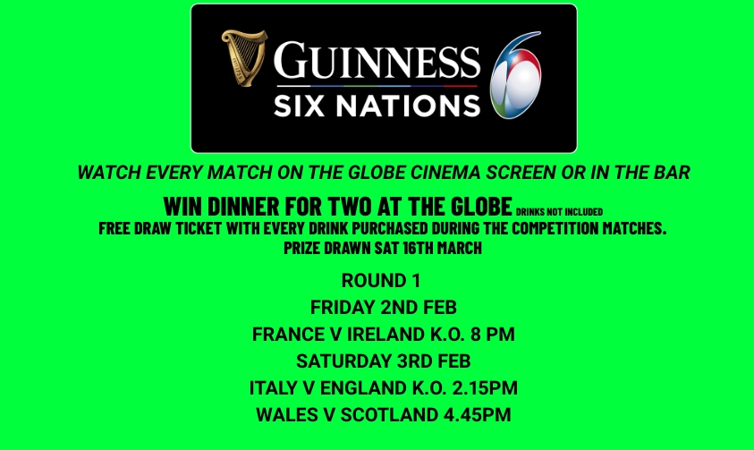 6 NATIONS RUGBY 2024 AT THE GLOBE