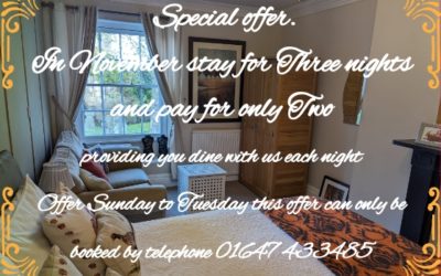 NOVEMBER THREE FOR TWO ROOM OFFER